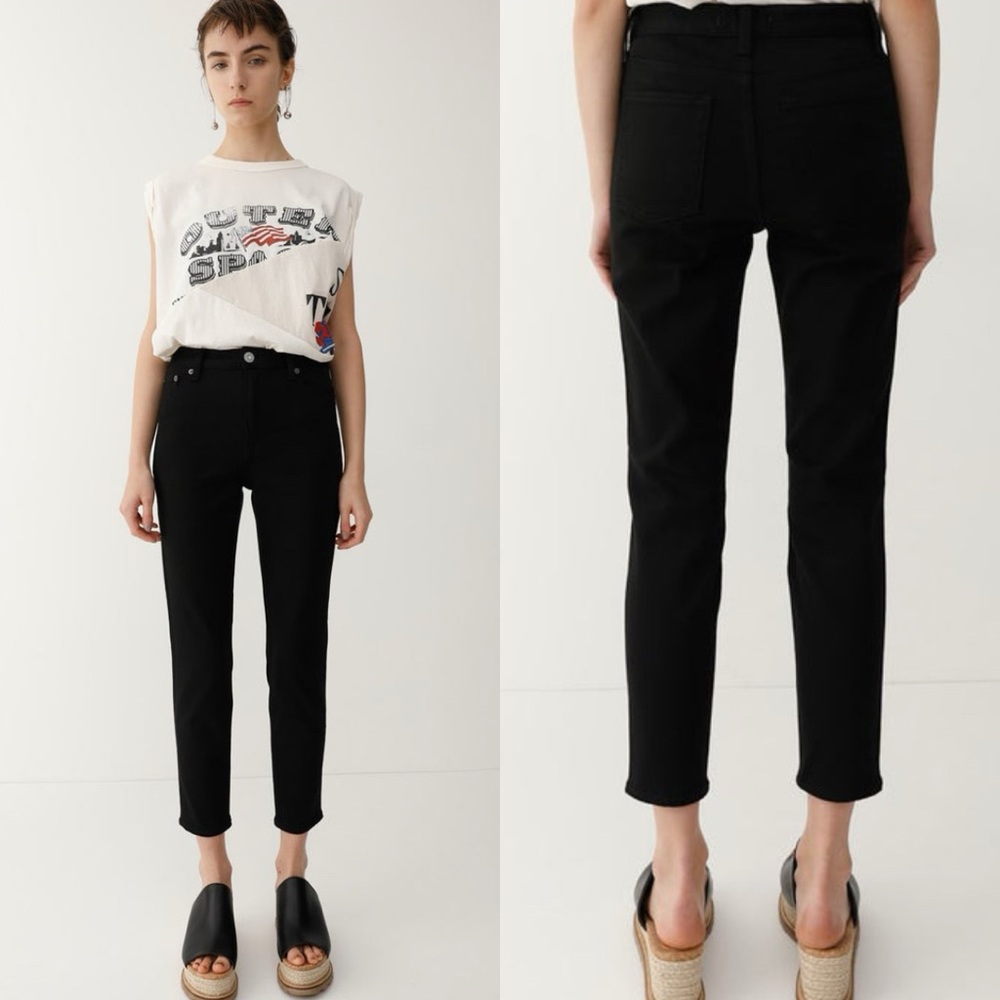 MOUSSY Black Denim Midrise Skinny Crop Jeans